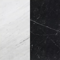 Портал для камина Bravo Барселона Polaris + Nero Marquina мрамор белый/черный прямой