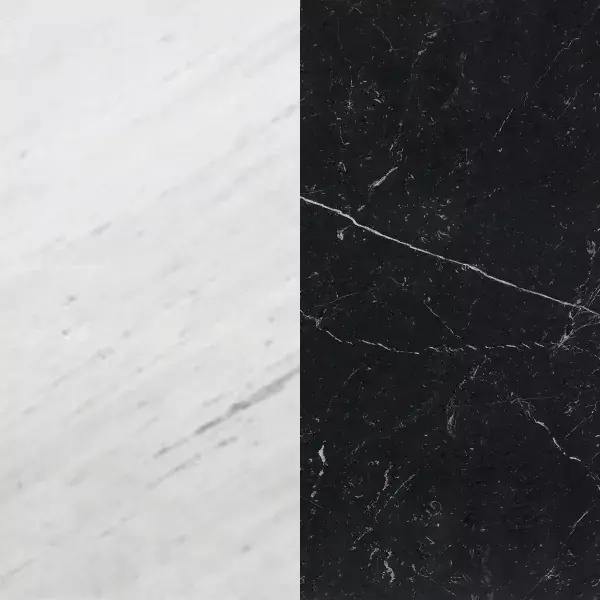Портал для камина Bravo Барселона Polaris + Nero Marquina мрамор белый/черный прямой