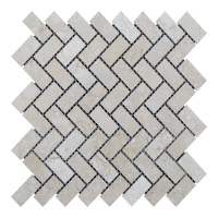 Мозаика из мрамора Полированная МКР-5П (47x23) Beige Mix Cr S