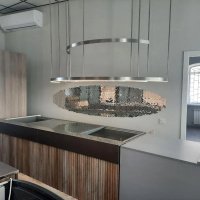 Мозаїка дзеркальна DecorStoneHub Zs-смуга-Z срібляста 1000х85 мм трикутник для клубу та ресторану