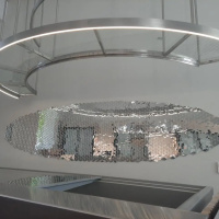 Мозаїка дзеркальна DecorStoneHub Zs-смуга-Z срібляста 1000х85 мм трикутник для клубу та ресторану