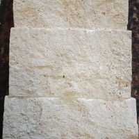 Плитка з травертину Light Split Face 2.1х10см х FL (вільна довжина), бежева з колотою поверхнею Export
