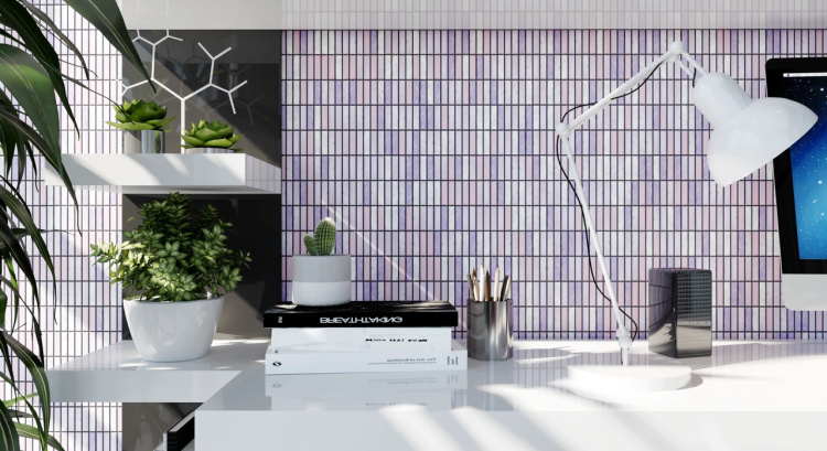 Мозаика из керамогранита Kotto Ceramica MI7 10500507C Lavanda  300 x 300 х 10  ( прямоугольник 10 x 50 )