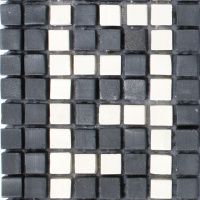 Мозаїка з керамограніту Kotto Ceramica MI7 K060608 Eleganza фриз кутовий Nero/Salino 300х96х10 (10х10)