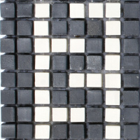 Мозаика из керамогранита Kotto Ceramica MI7 K060608 Eleganza фриз угловой Nero/Salino 300х96х10 (10х10)