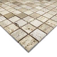 Мозаїка з травертину Матова МКР-2СН (23x23) Travertine Classic 