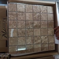 Мозаика из мрамора Полированная МКР-3П (47x47) Emperador Light