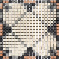 Мозаика из керамогранита Kotto Ceramica MI7 K060700 Lviv Legends рапорт Beige/Focato/Buchero/Nero