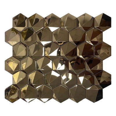 Мозаика Mozaico De Lux V-Mos SA048-40 Glossy Gold Effect 29,8х30,5 см