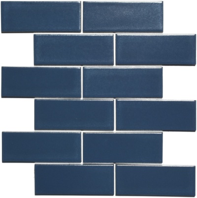 Мозаїка керамічна Kotto Ceramica BRICK B 6008 Steel Blue 300x300х9 (48х124) 0,075 м2