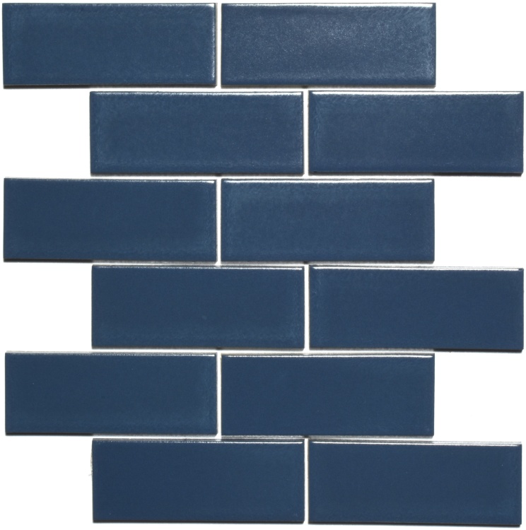 Мозаїка керамічна Kotto Ceramica BRICK B 6008 Steel Blue 300x300х9 (48х124) 0,075 м2