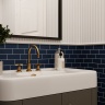 Мозаика керамическая Kotto Ceramica BRICK B 6008 Steel Blue  300x300х9 (48х124) 0,075 м2