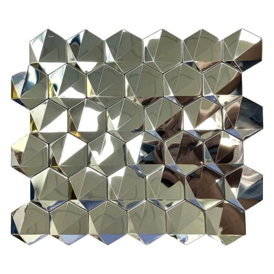 Мозаика Mozaico De Lux V-Mos SA048-42 Glossy Silver Effect 29,8х30,5 см